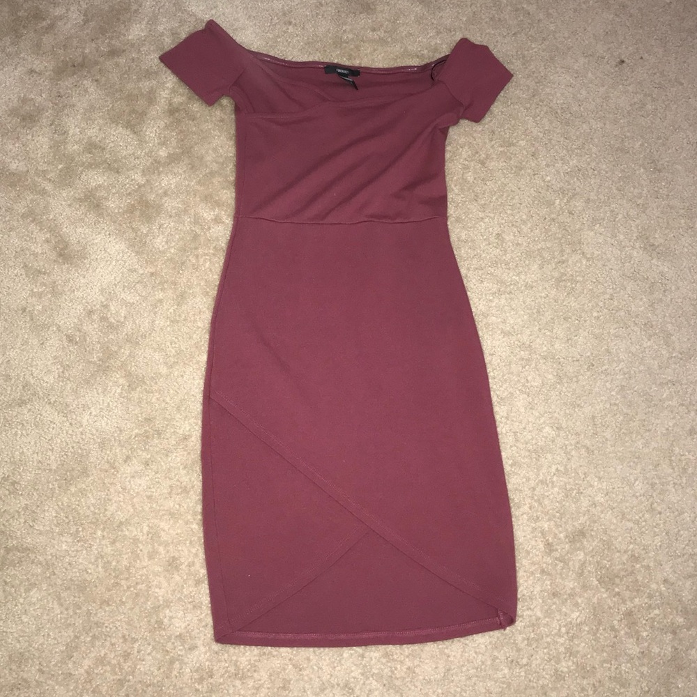 Off the shoulder and slit dress